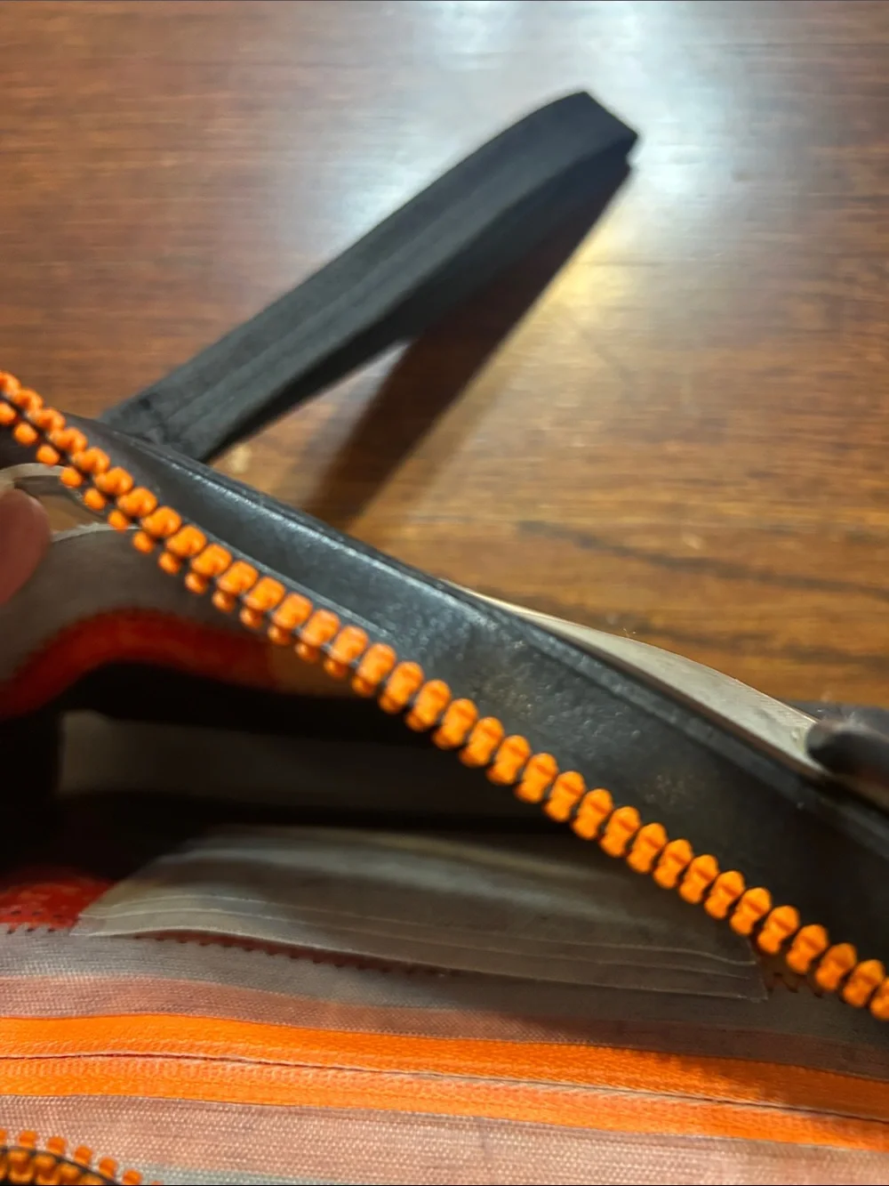 Compact Phone Case in Gray with Orange Accent